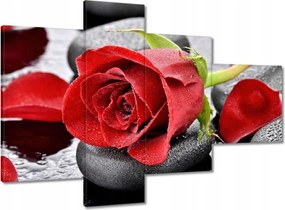 Vászonkép 100x70 Vörös rózsa Neki