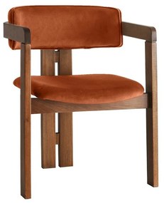 CO Tile Red and Walnut étkező szék