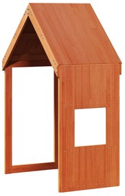 viaszbarna tömör fenyőfa gyerekágytető 55 x 84 x 132 cm