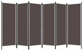 antracitszürke 6 paneles paraván 300 x 180 cm