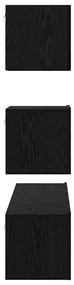 Fali TV Szekrény 4 pcs Musta tammi 80 x 30 x 30.5 cm Faanyag