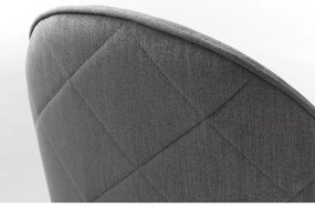 Szürke kárpitozott karfás étkezőfotel Minto – Unique Furniture