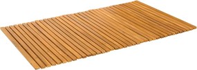 vidaXL Fürdőszoba szőnyeg Barna 100 x 60 cm Tömör Akácfa