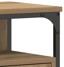 Fürdőszoba Mosdószekrény Kézműves Tölgy 80x30x60 cm Mérnök Fa