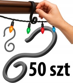 Ereszcsatorna Akasztók Karácsonyi Lámpákhoz Girlandok Led Dekorációs Tartók 50 db