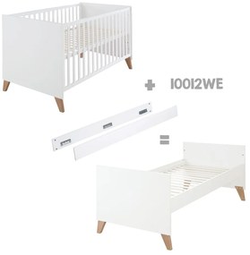Fehér-natúr színű babaágy 70x140 cm Ole – Roba