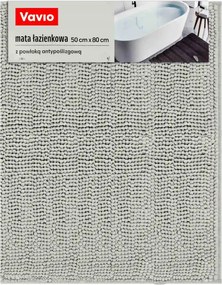 Fürdőszobaszőnyeg csúszásgátló bevonattal 50x80cm, szürke 1300 Gsm