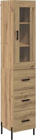 vidaXL Magasfiú fiókkal Artisan tölgy 34,5 x 34 x 180 cm Faanyag