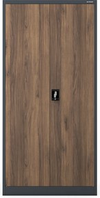 Többfunkciós fém szekrény, antracit / dió, 900x1850x450 mm: DAWID Eco Design