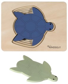 Fa formabeillesztős puzzle Turtle – Kindsgut