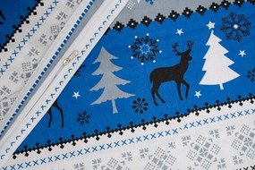 TÉLI RÉNSARZAS kék pamut ágyneműhuzat Ágyneműhuzat mérete: 70 x 90 cm | 140 x 200 cm