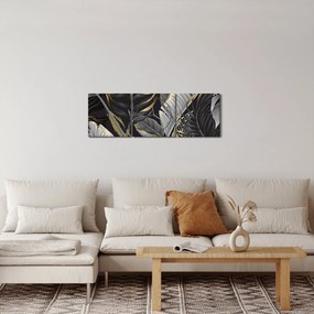 Kép - Arany dzsungel (órával) (90x30 cm)