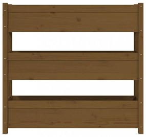 mézbarna tömör fenyőfa növénytartó 112 x 25 x 104,5 cm