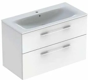 Geberit Selnova fürdőszobaszekrény mosdóval 100x50,2x65,2 cm fehér fényes 501.244.00.1