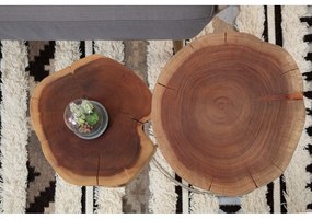 Tárolóasztal akácfa asztallappal 46x48 cm Nandri – Premier Housewares