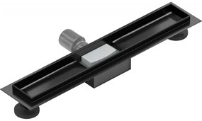 Mexen Lapos rozsdamentes zuhanytálca 60 cm - testtálca fedél nélkül, fekete, 1715060