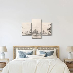 Kép - Vintage tájkép rajz (90x60 cm)
