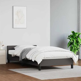 szürke ágykeret fejtámlával matrac nélkül 90x200 cm