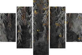 Kép -Fűzfa gallyak fekete háttérrel (150x105 cm)