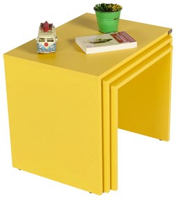 SHP Yellow tárolóasztal SHP sárga, 3 db