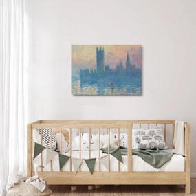 Üveg kép - Claude Monet, The Houses of Parliament, Sunset, reprodukciók (70x50 cm)