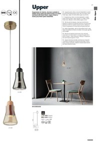 Redo 01-1518 - Csillár zsinóron UPPER 1xGU10/28W/230V sárgaréz/bézs