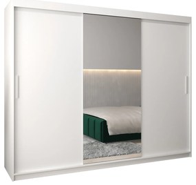 Ruhásszekrény 250 cm Toki 1 (matt fekete + matt fehér). 1064943