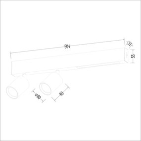 LED Spotlámpa MAGNET LED/5W/230V + 2xGU10/60W 3000/4000K fehér