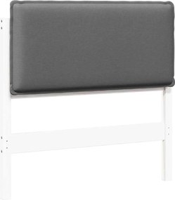 vidaXL Kárpitozott fejtámla Fehér és világosszürke 75 cm Tömör fenyőfa