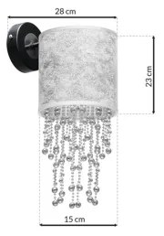 Fali lámpa ALMERIA 1xE27/60W/230V