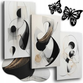 Vászonkép 150x70 cm Nappali Képek Modern Art Fekete Húzások