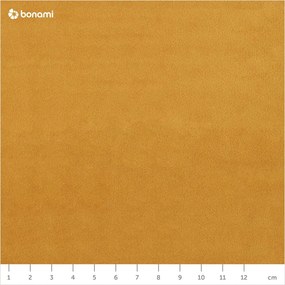 Lento sárga bársony kanapé fekete lábakkal, 198 cm - Kooko Home