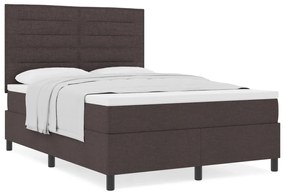 Box Spring Ágy Matrac Készlettel Sötétbarna 160x200 cm Szövet