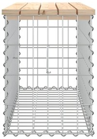 tömör fenyőfa gabion kerti pad 83x31,5x42 cm