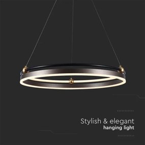 LED Csillár zsinóron LED/30W/230V 3000K átm. 62 cm barna