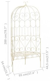 fehér antik vas kerti pad 95 cm