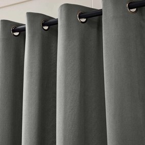 Antracitszürke kordbársony termo függöny 140x260 cm Madison – douceur d'intérieur