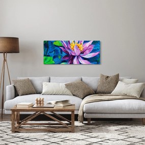 Egy vízi liliom képe a vízen (120x50 cm)
