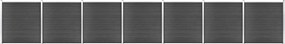 vidaXL fekete WPC kerítéspanelszett 1218 x 186 cm