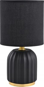 Asztali lámpa fekete hálószoba lámpa nappali kerámia lámpabúra HS8723