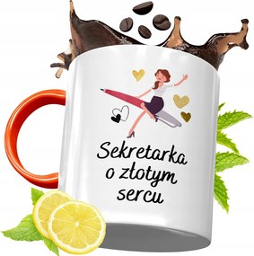 Narancssárga Bögre Titkárnőnek Ajándék fényképes nyomattal