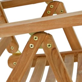 DIVERO Összecsukható szék teakfa 2 db