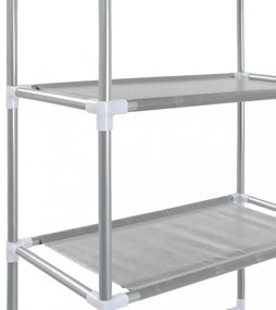 3-szintes ezüstszínű alumínium tárolóállvány 53 x 28 x 169 cm