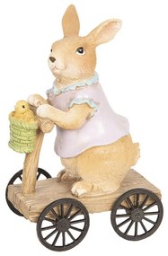 Húsvéti nyuszi kiskocsin dekorációs figura