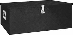 vidaXL fekete alumínium tárolóláda 100 x 55 x 37 cm