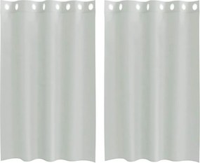 vidaXL 2 db világosszürke fátyolfüggönyök rojtokkal 140x175 cm
