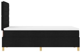 boxspring ágy matraccal fekete kicsi kétfős szövet