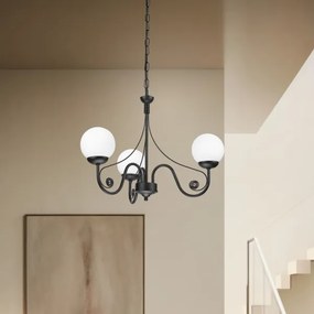 Brilagi - LED Csillár láncon COTTAGE 3xG9/40W/230V fekete/fehér