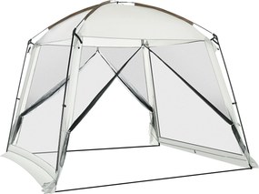 Outsunny 3x3 m-es Kerti Sátor 6-8 Főnek 4 Szúnyoghálóval és 2 Ajtóval, UV50+ Védelemmel és Szállítótáskával - Kemping Sátor Szabadtéri Használatra, Fe