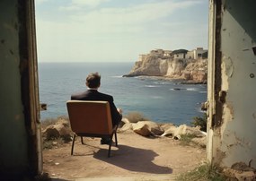 Poszter 29,7x21cm Magányos tengerparti konfrontáció